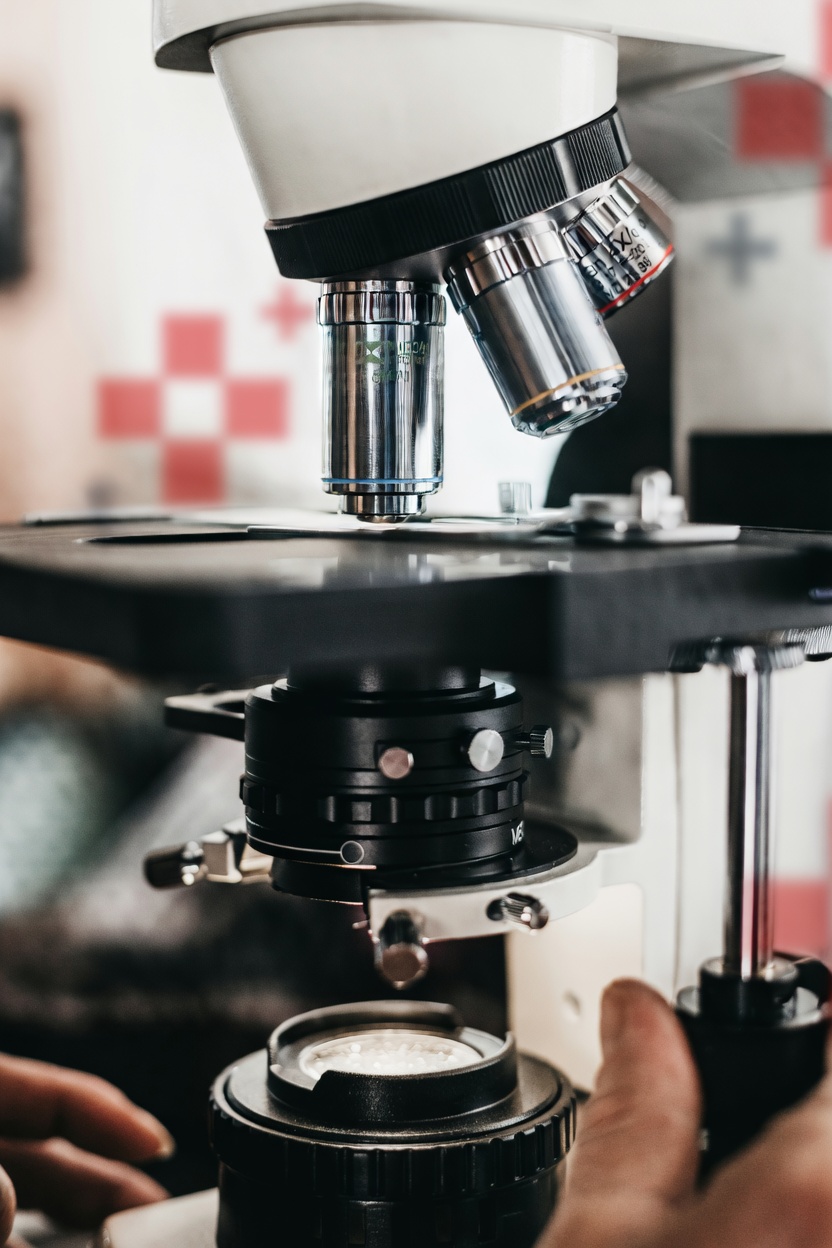 Research peptide vials prepared for HPLC verification